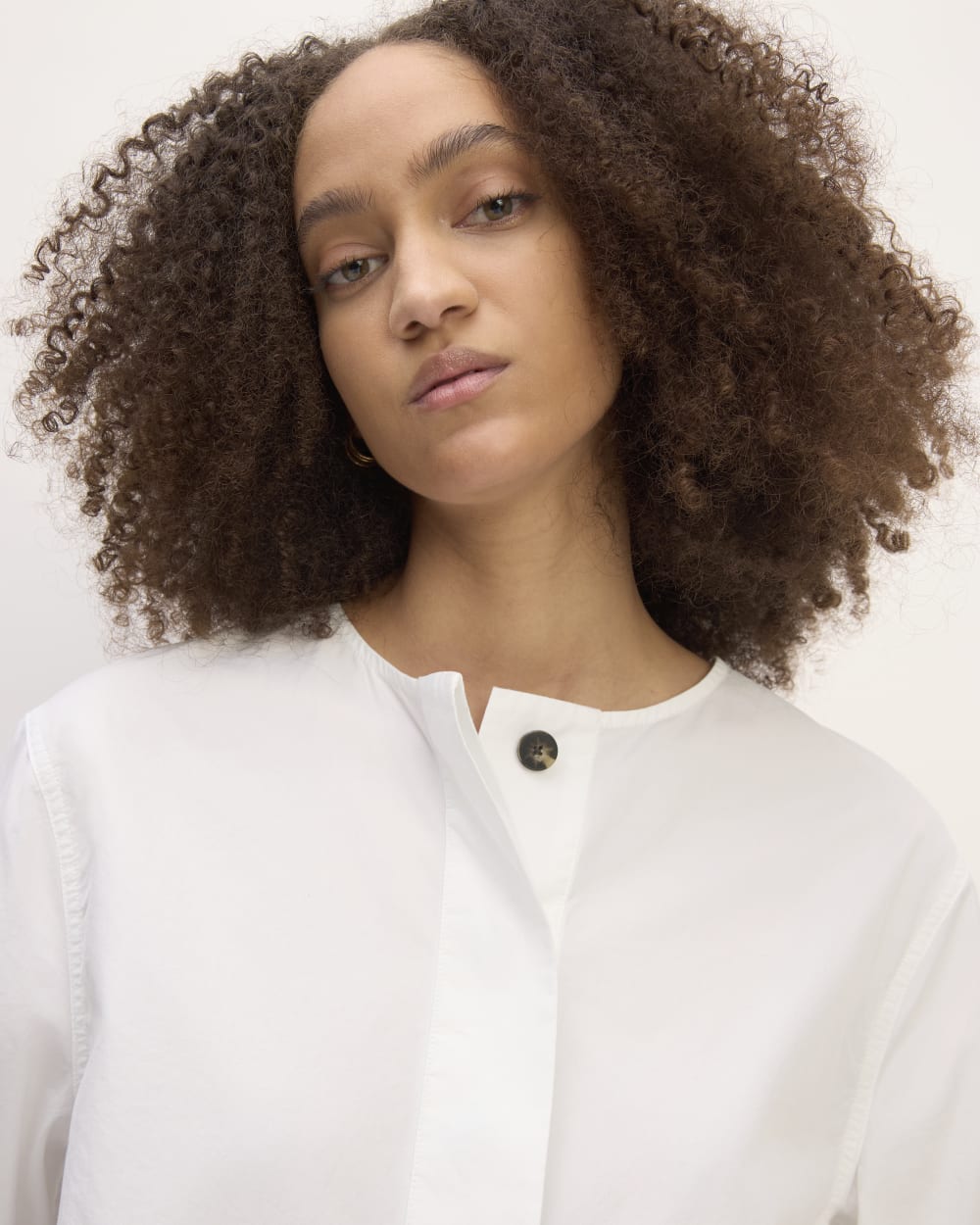 The Supima® Cotton Tunic in White — detail view