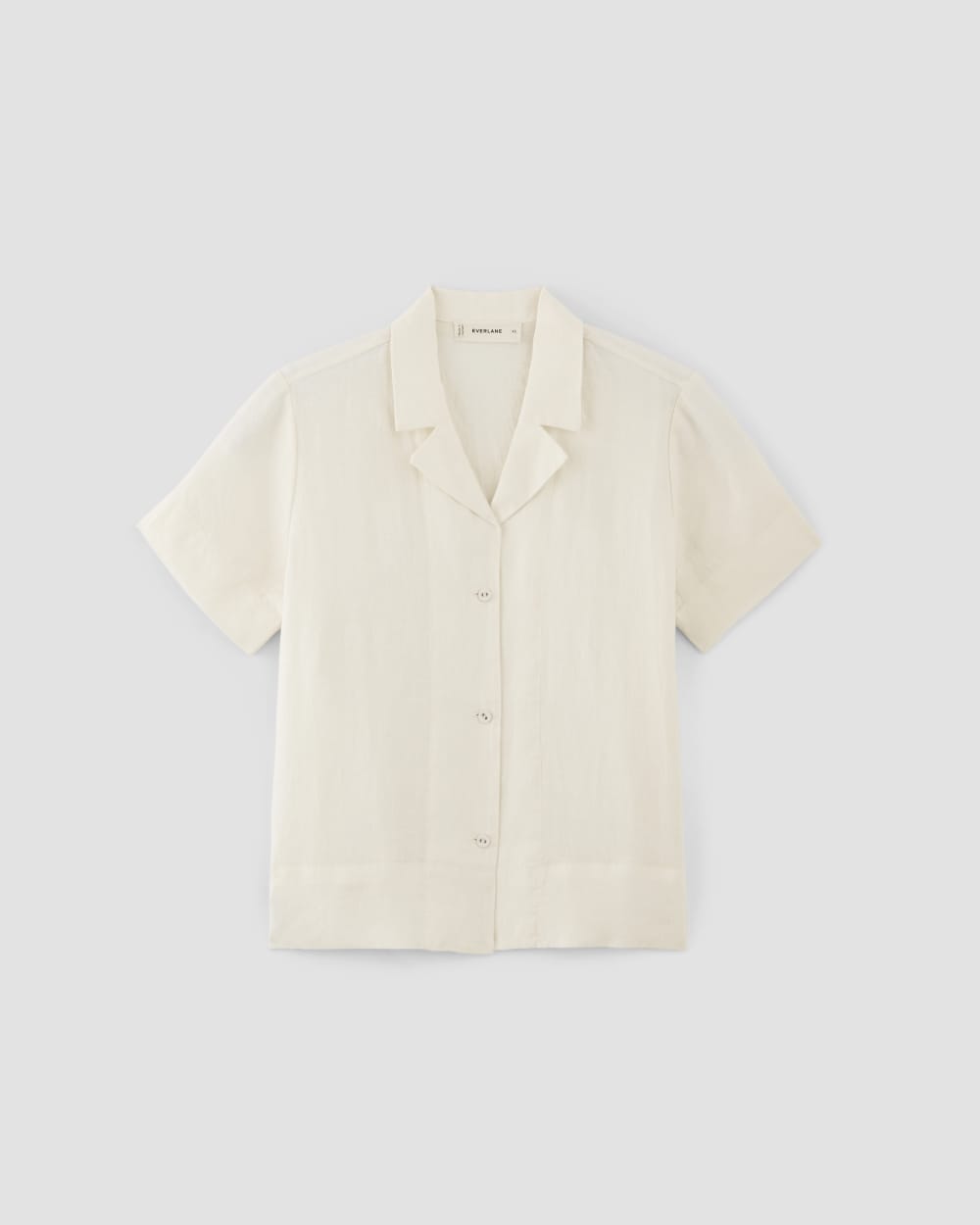 The Notch Shirt in Linen in Bone — alternate view