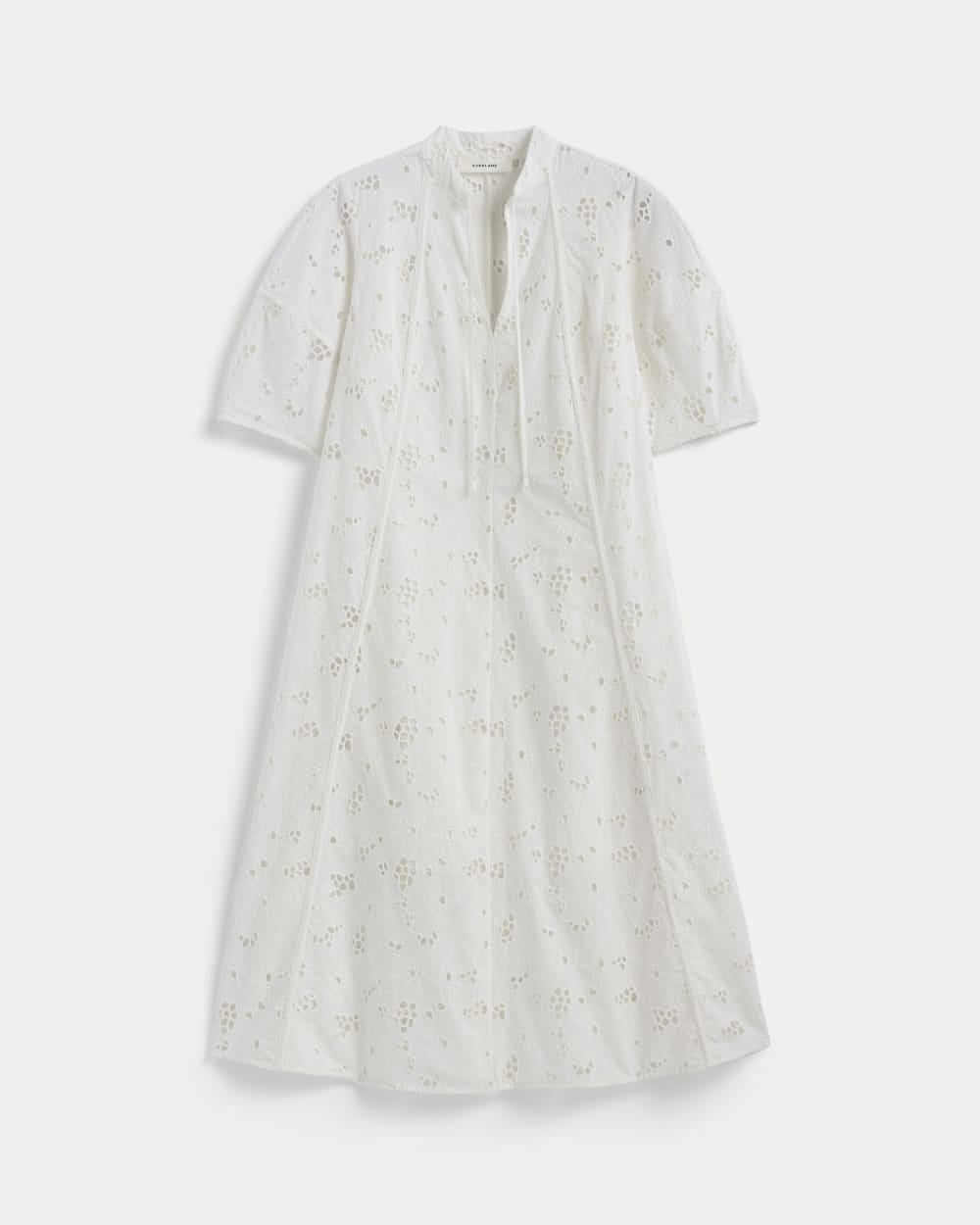 The Eyelet Midi Dress in Bone — alternate view