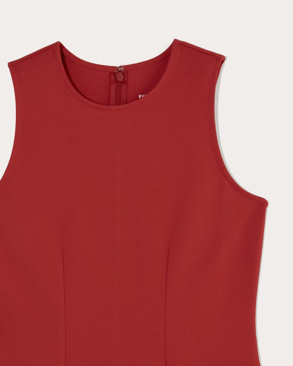 The Dream '90s Shift Dress in Classic Red — detail view