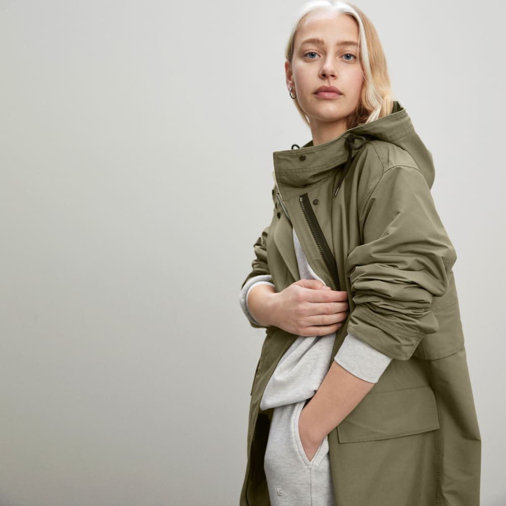 The Anorak in Bay Leaf — detail view