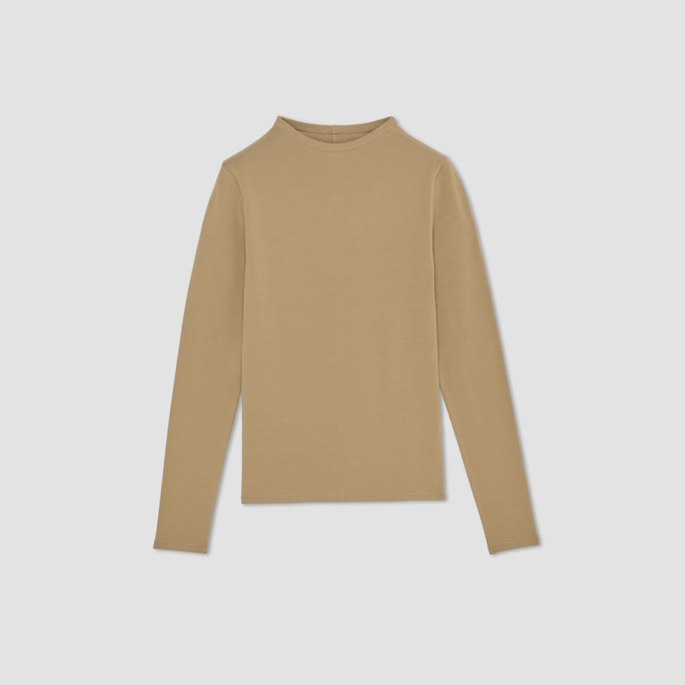 The Supima® Form Funnel Neck Tee in Tiger's Eye — alternate view