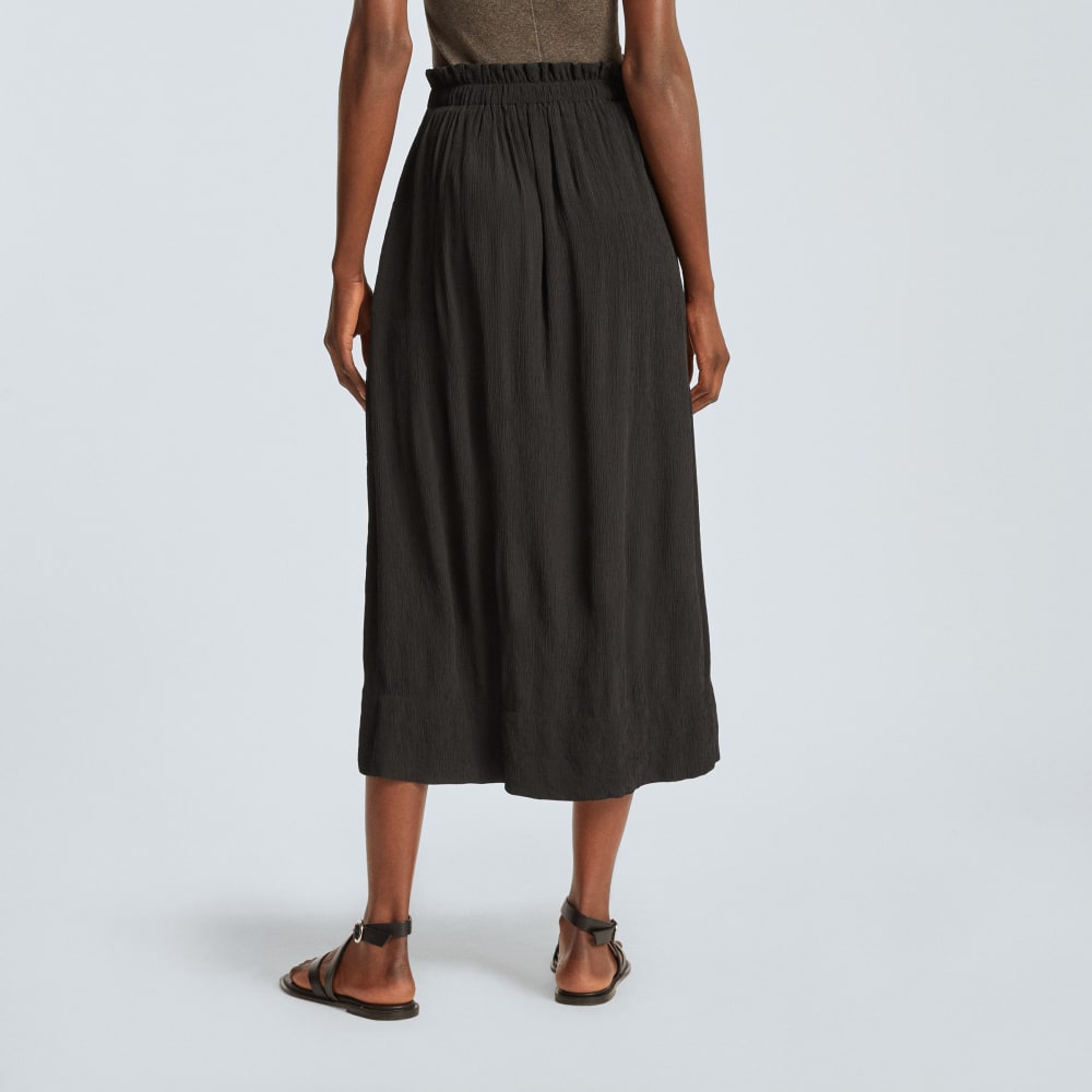 The Naia™ Ripple Skirt in Black — detail view