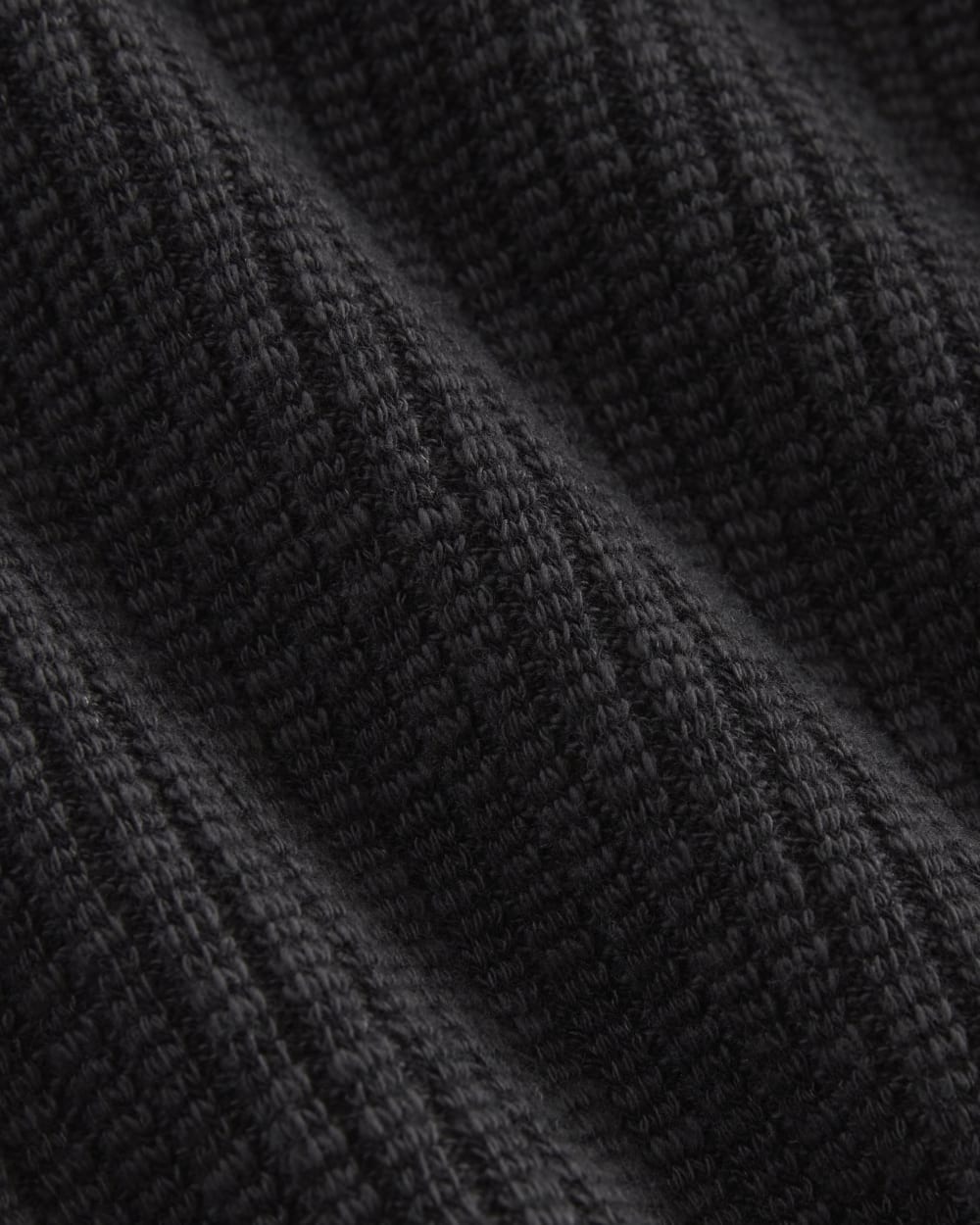 The Cozy Rib Long-Sleeve Tee in Black — detail view