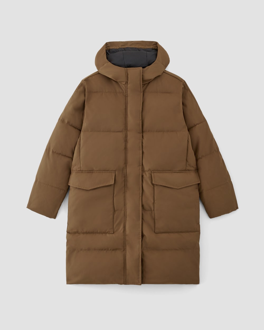The Long Puffer in Chestnut — alternate view