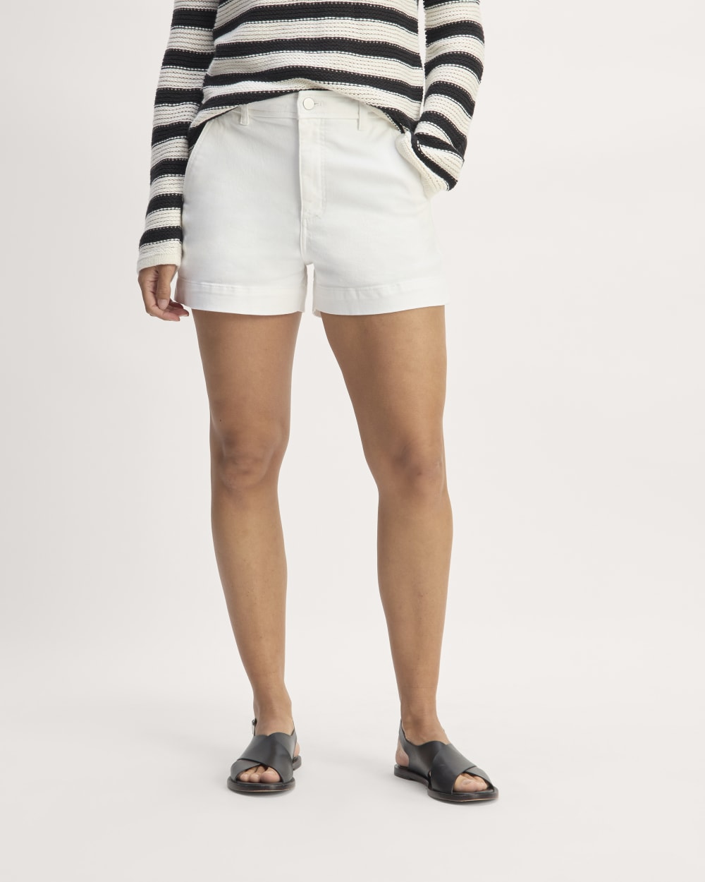 The Organic Way-High® Shortie Short in White — detail view