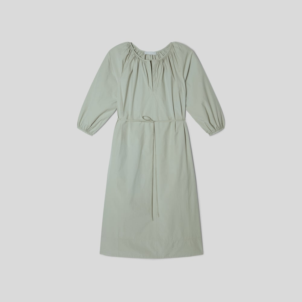 The Raglan Sleeve Poplin Dress in Seagrass — alternate view