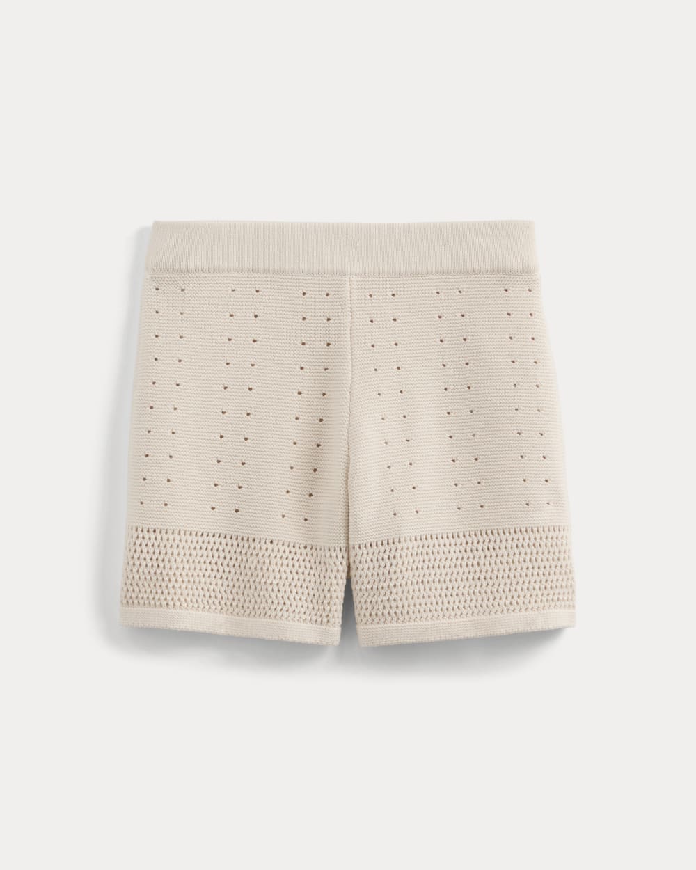 Open-Knit Short in Everyday Cotton in Canvas — alternate view
