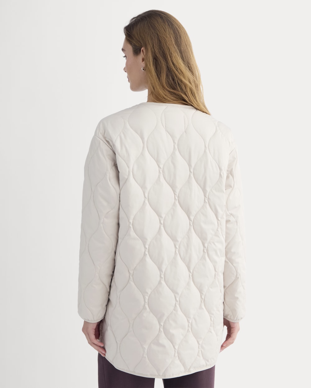 The Quilted Liner in Peyote — detail view