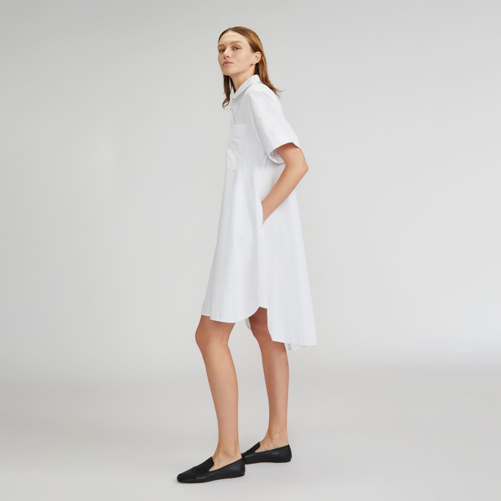 The Daytripper Dress in White — detail view
