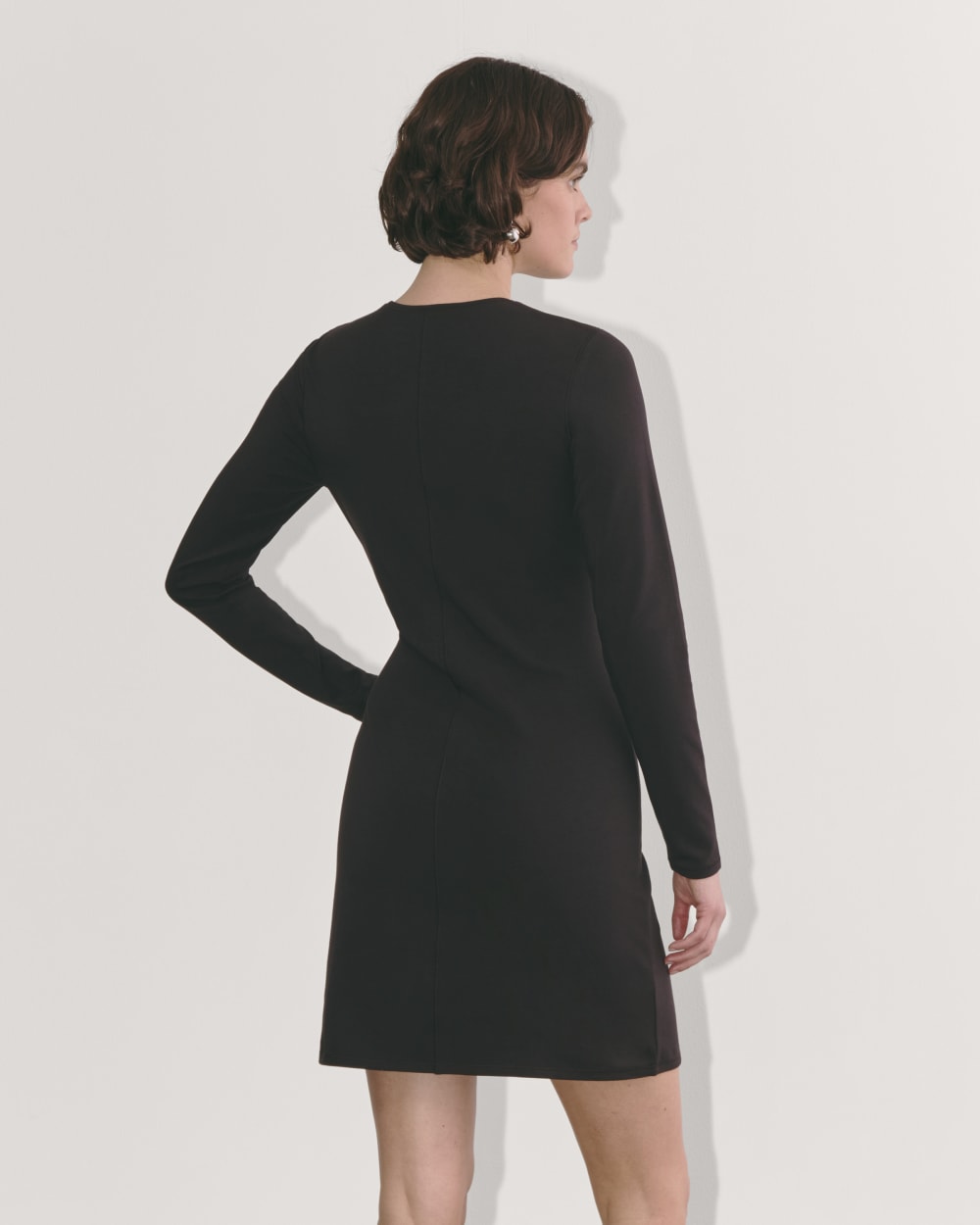 The Form Mini Dress in Black — detail view