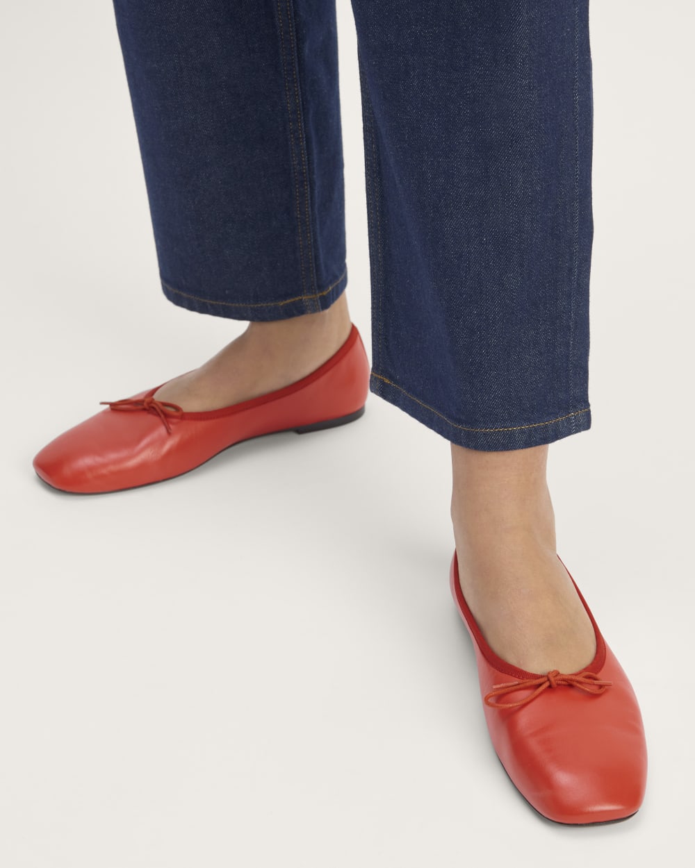 The Day Ballet Flat in Poppy Red — alternate view