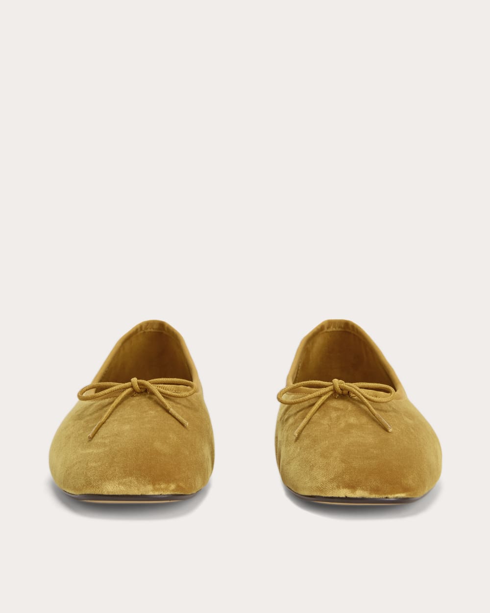 The Day Ballet Flat in Golden Sun Velvet — detail view