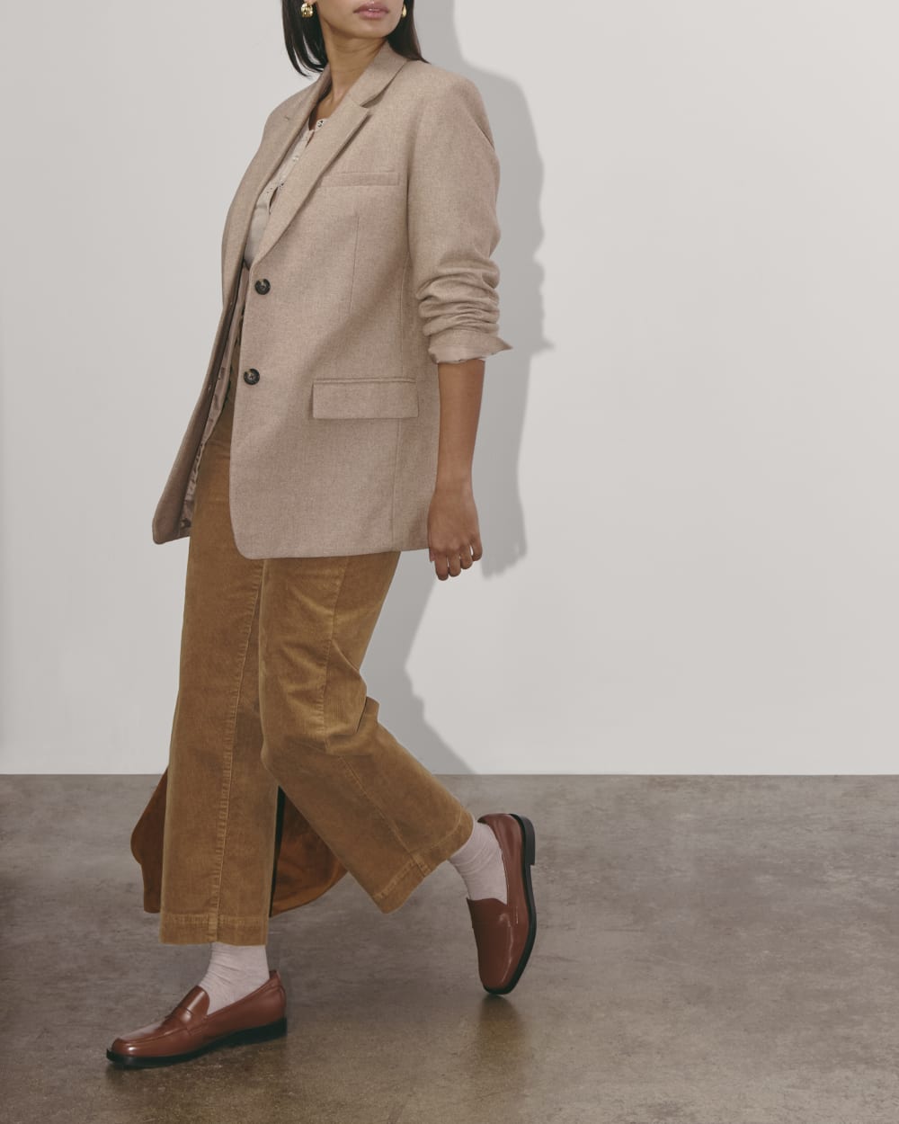 The Sailor Pant in Corduroy in Toasted Coconut — detail view