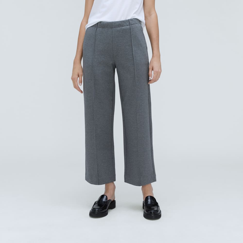 The Wide Leg Dream Pant® in Heathered Charcoal — detail view