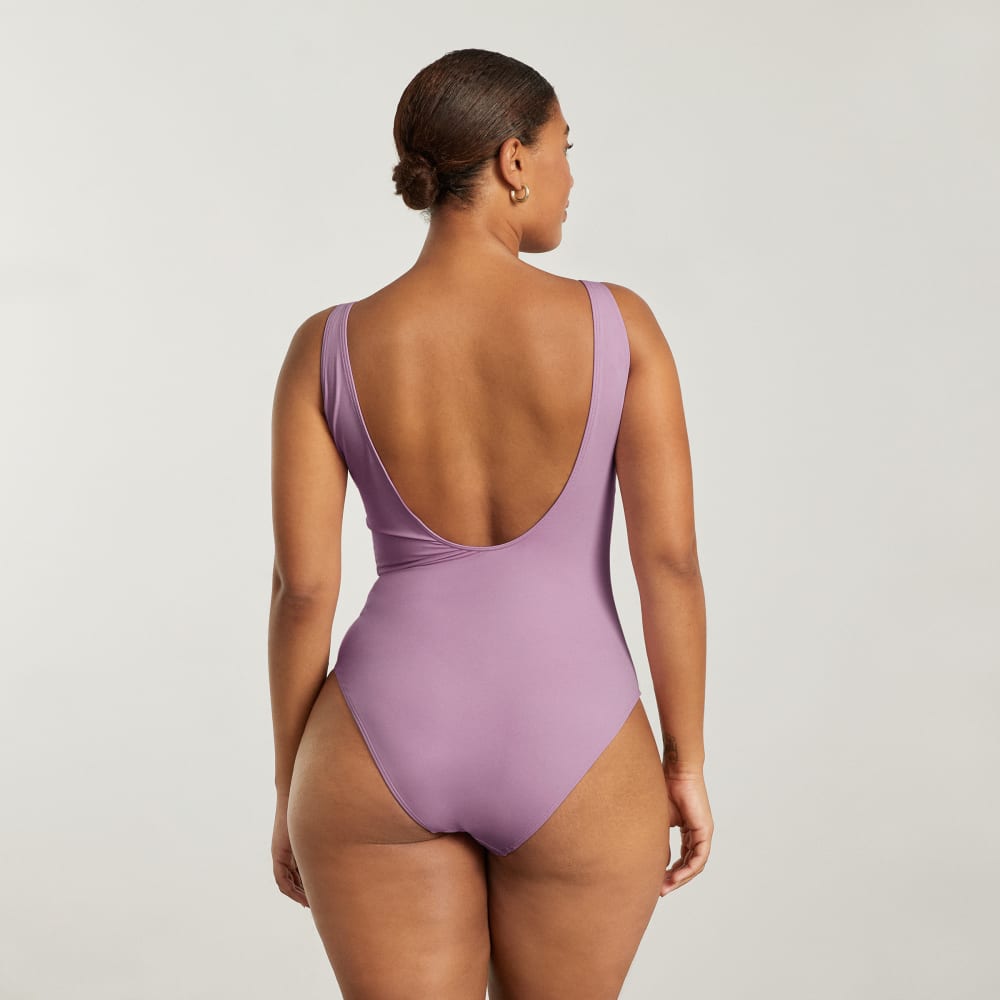 The Square-Neck One-Piece in Lilac — alternate view