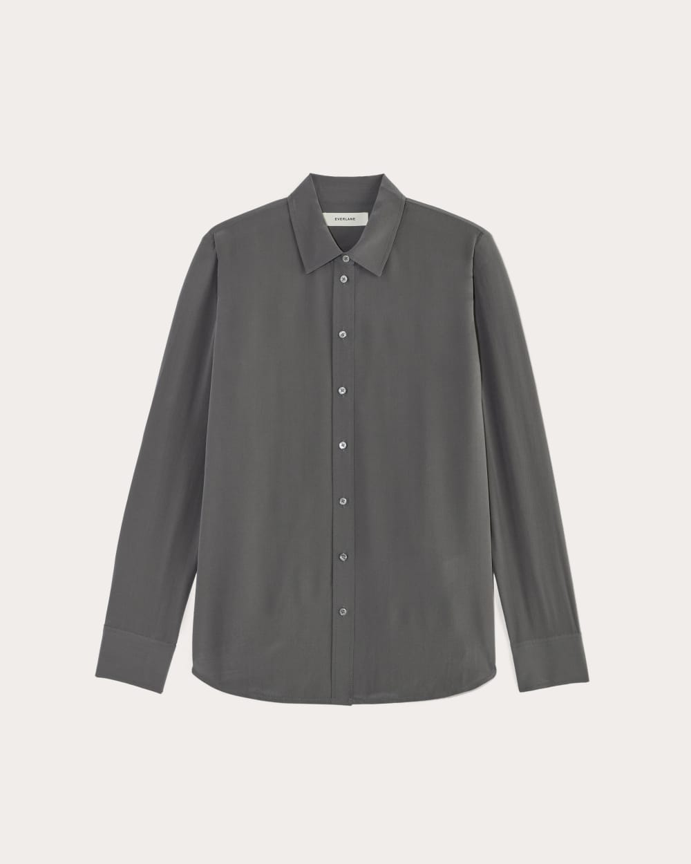 The Must-Have Shirt in Washable Silk in Graphite — alternate view