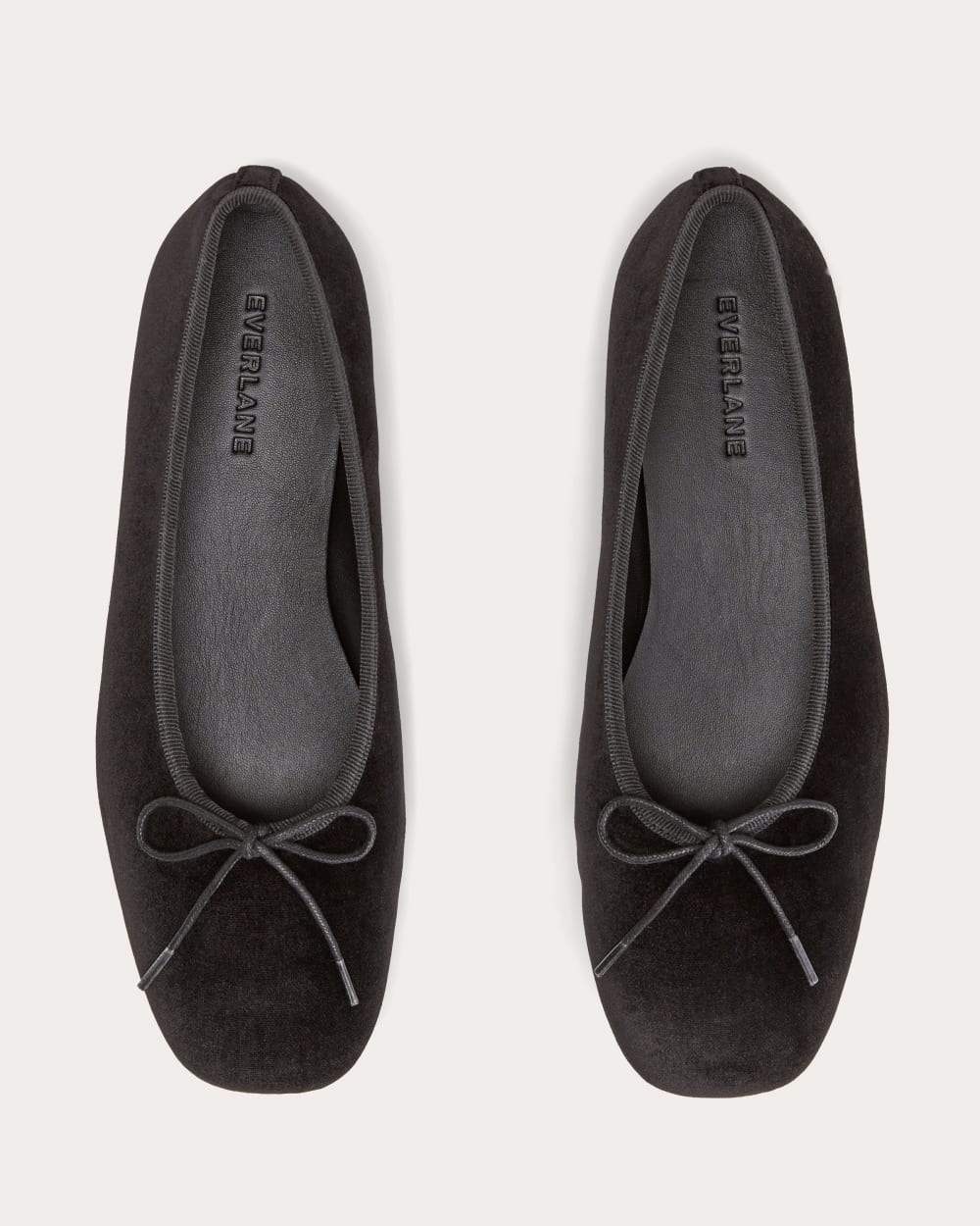 The Day Ballet Flat in Black Velvet — detail view