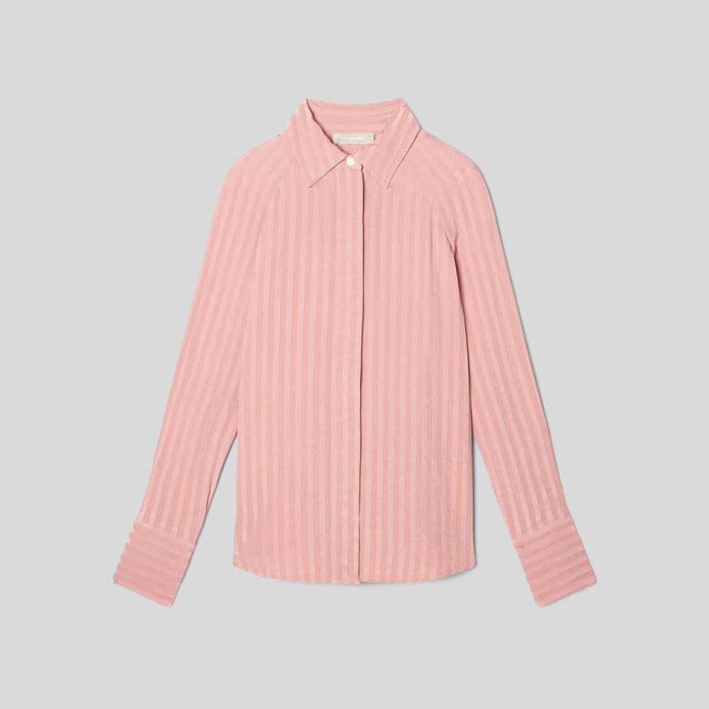 The City Stripe Shirt in Light Rose — alternate view