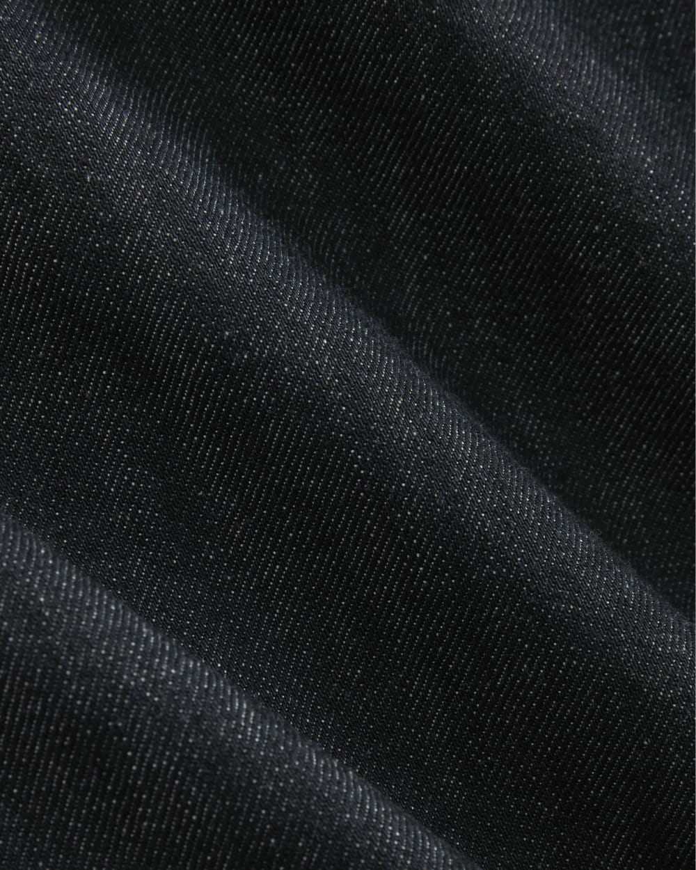 The Denim Shift Dress in Dark Indigo — detail view