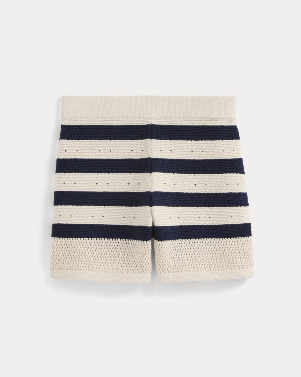 Open-Knit Short in Everyday Cotton in Canvas / Navy — front view