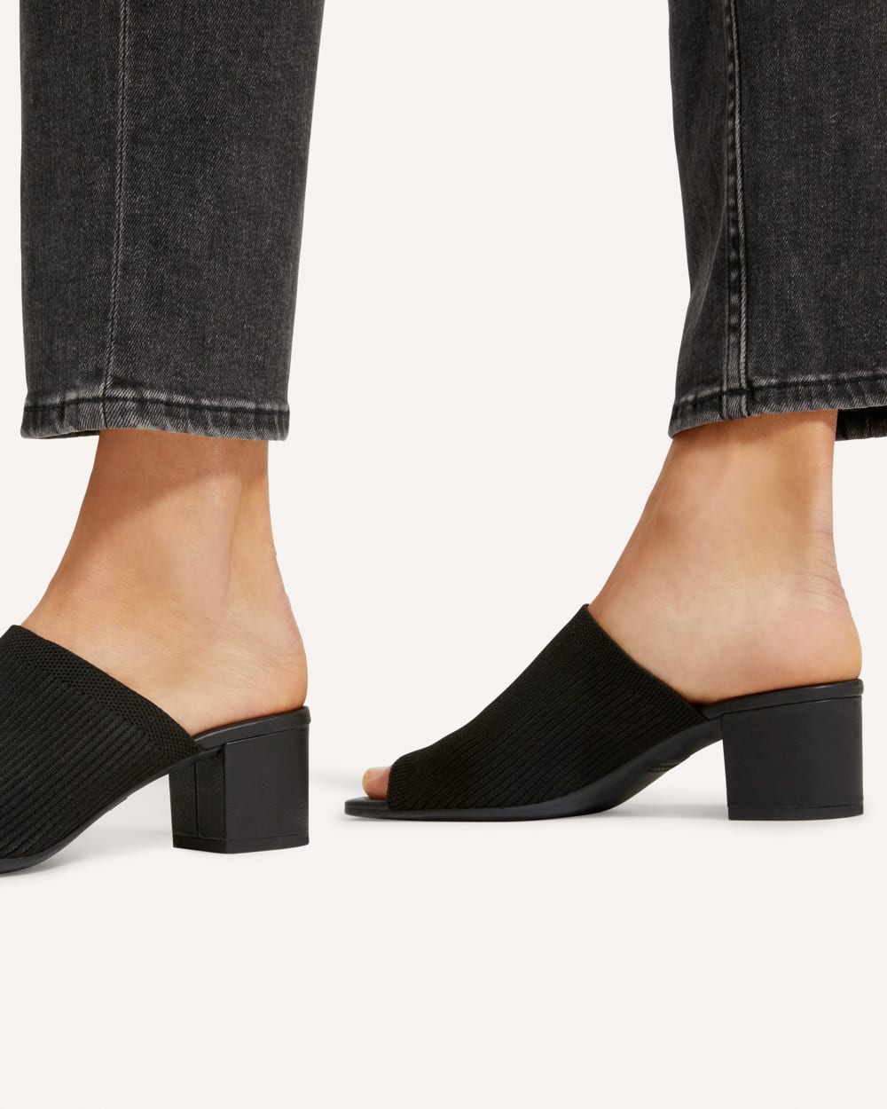 The Glove Mule in ReKnit in Black — detail view