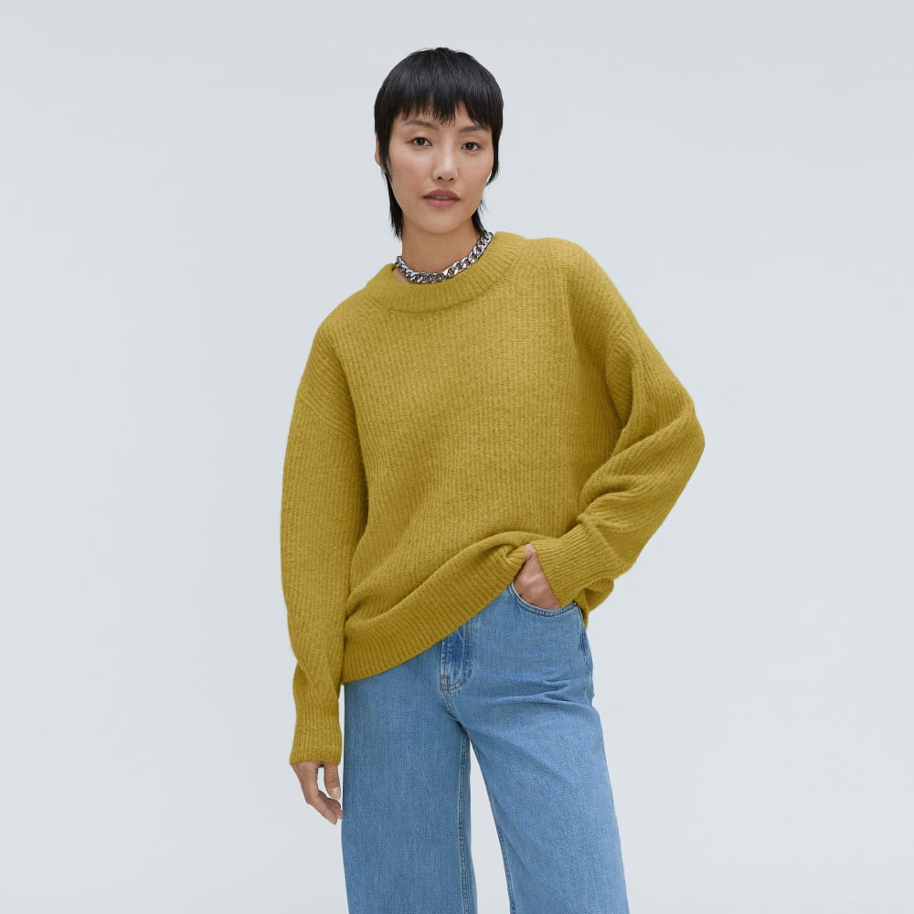 The Cocoon Crew in Alpaca in Golden Palm — front view