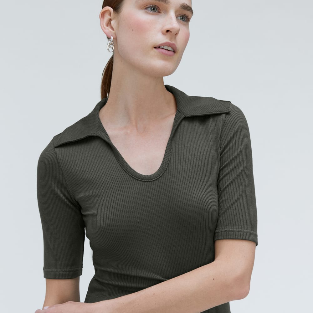 The Super-Soft Short Sleeve Polo in Kambaba — detail view