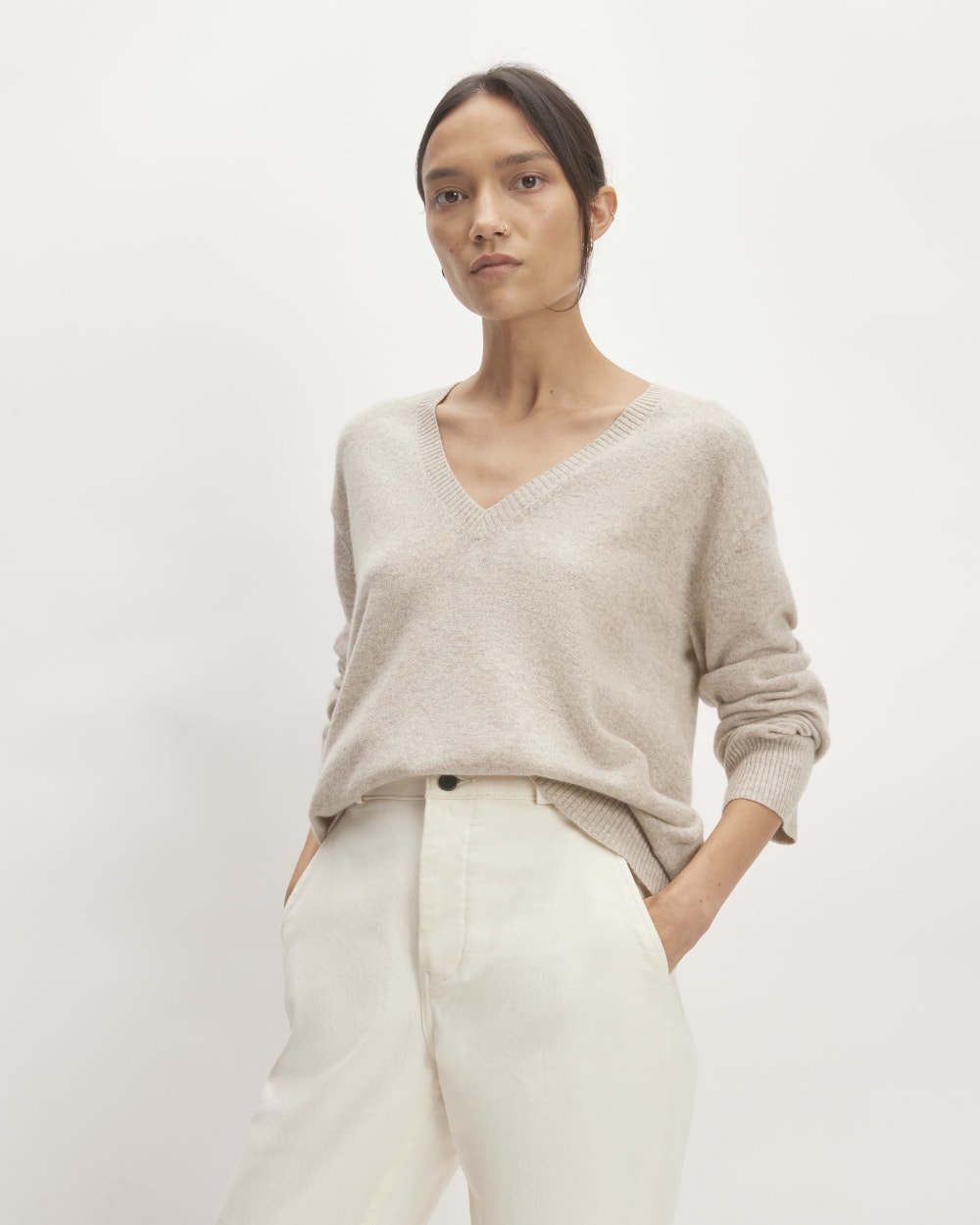 The Classic V in Cashmere in Canvas — front view