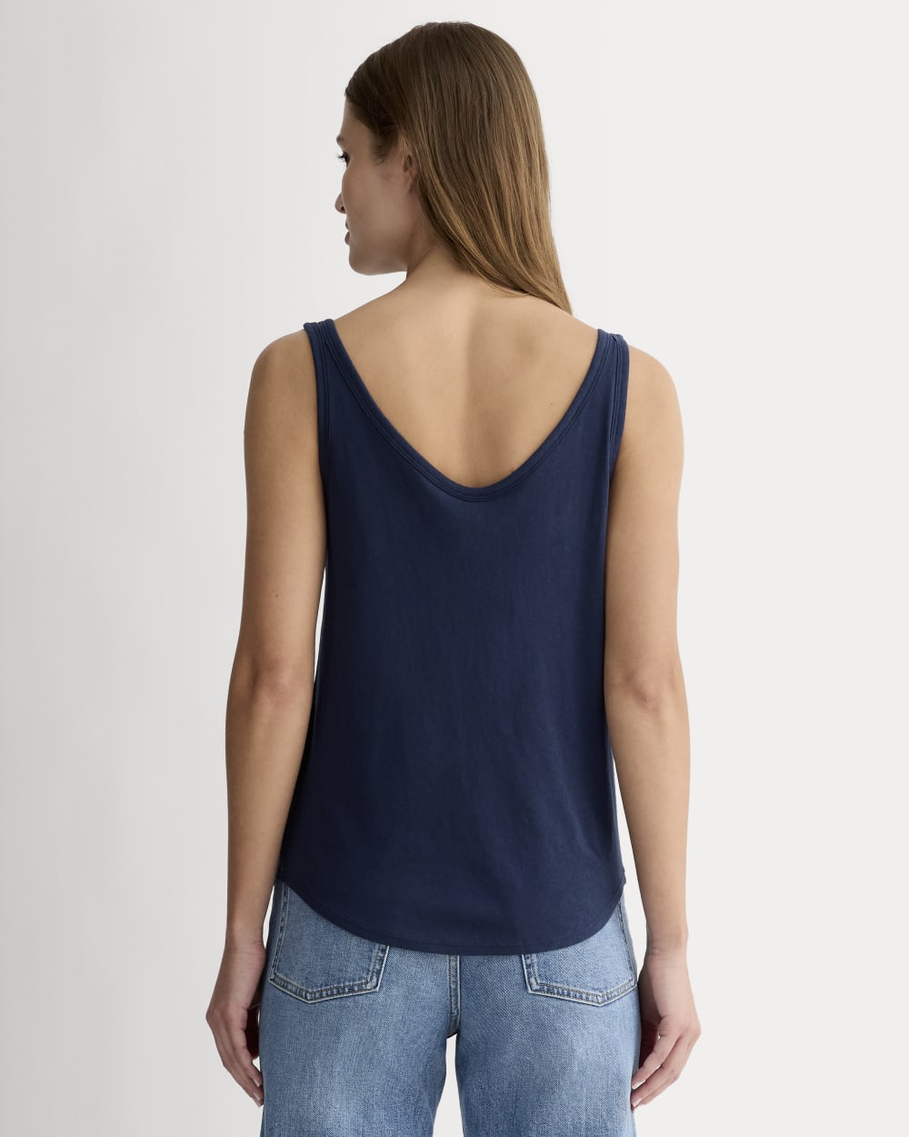 The Air Cami in Navy — detail view