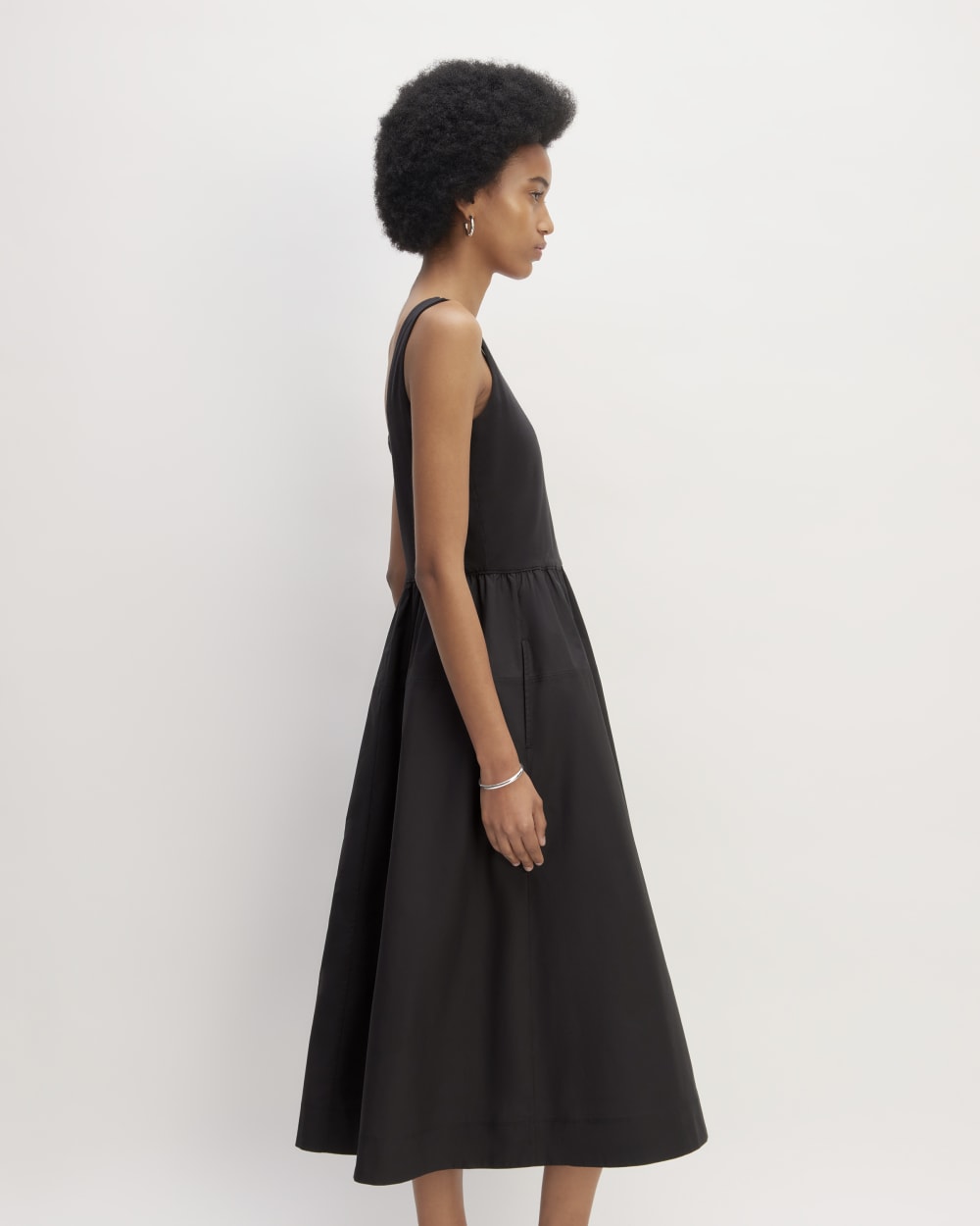The Supima® Jersey Riviera Dress in Black — detail view
