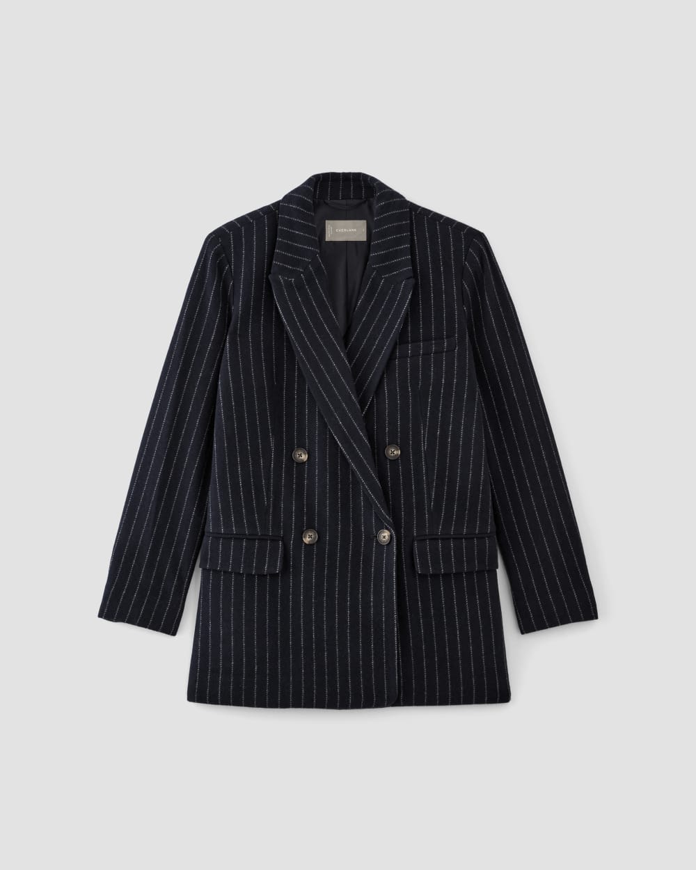 The ReWool® Double-Breasted Blazer in Navy / Bone — alternate view