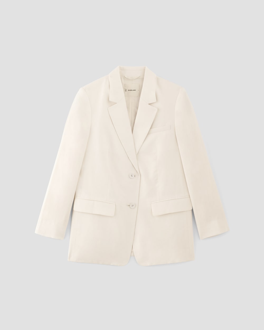 The Oversized Blazer in Linen in Bone — alternate view