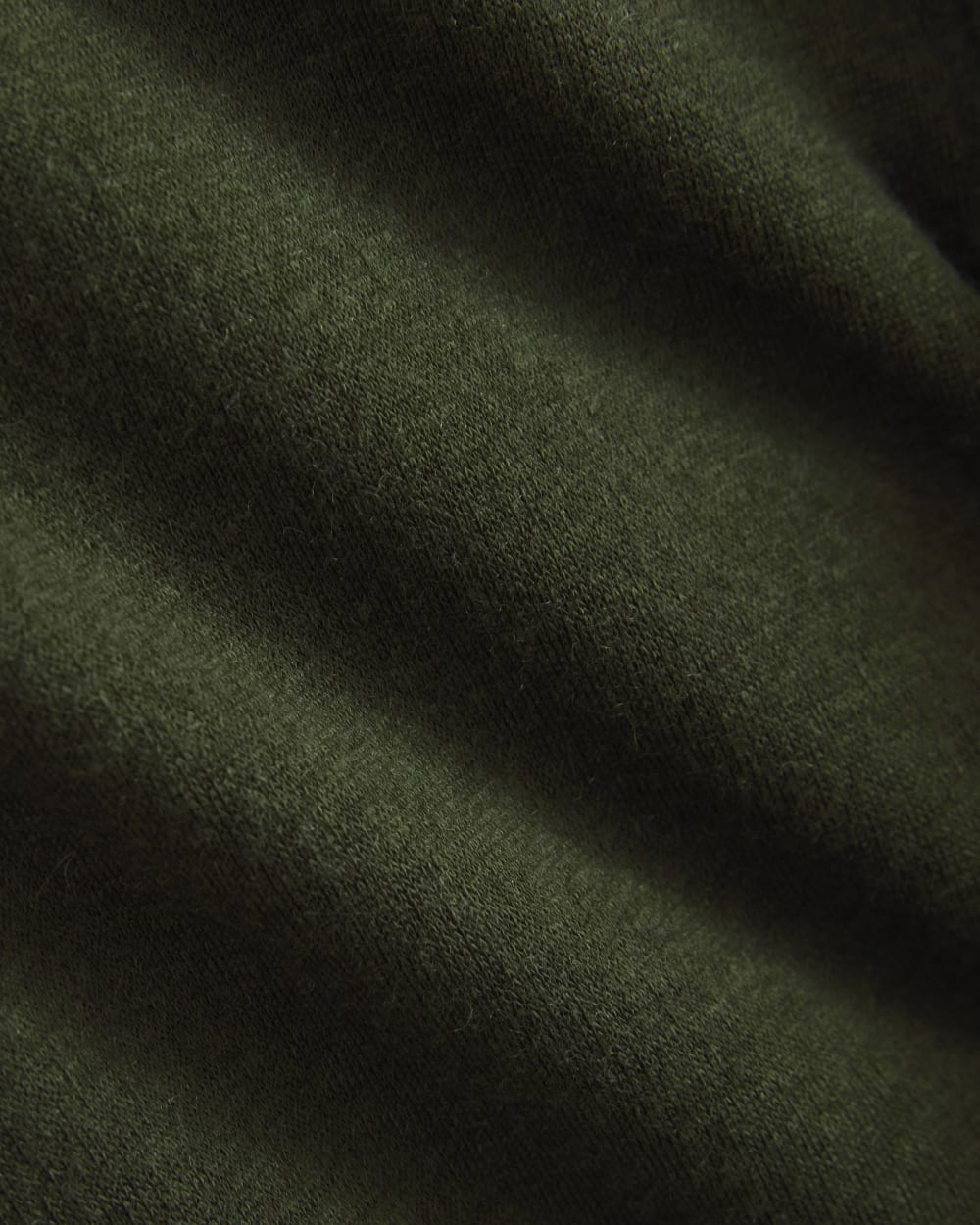 Sheer V-Neck Cardigan in Butterluxe in Dark Green — detail view
