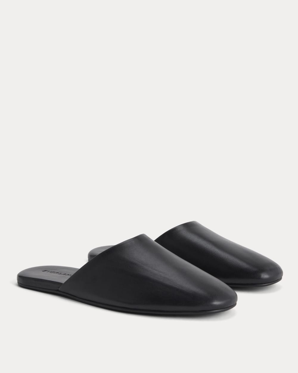 Glove Mule Slipper in Black Leather — alternate view