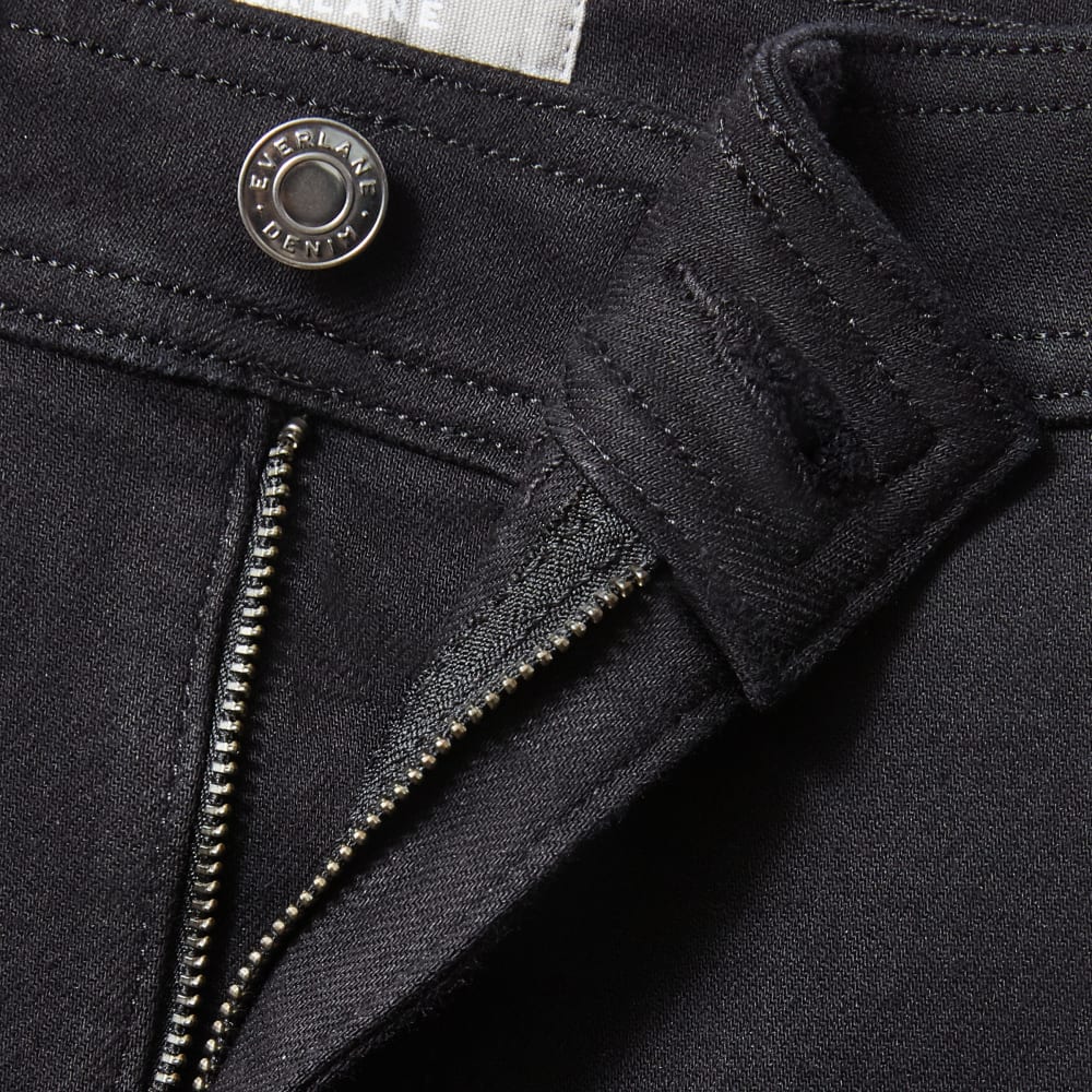 The Way-High® Clean Front Skinny Jean in Black — detail view