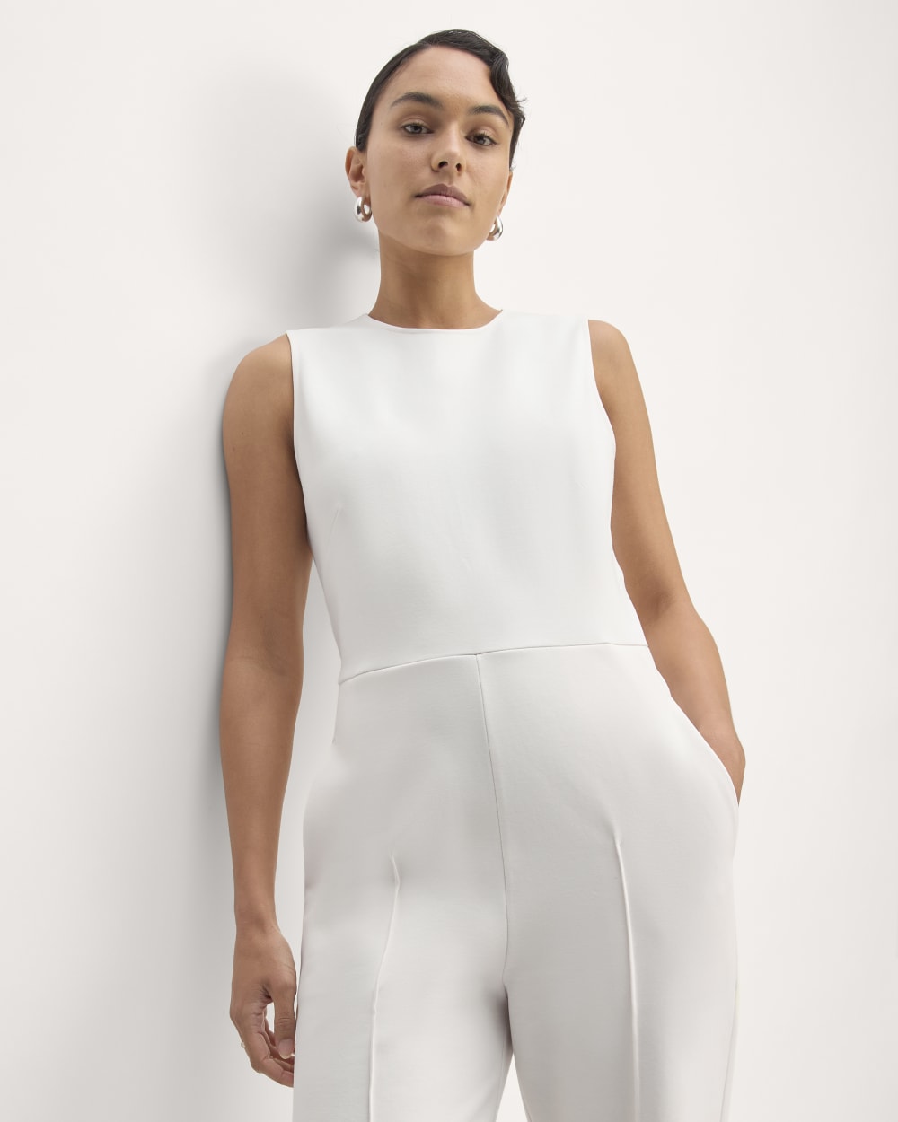 The Dream Jumpsuit in Bone — detail view