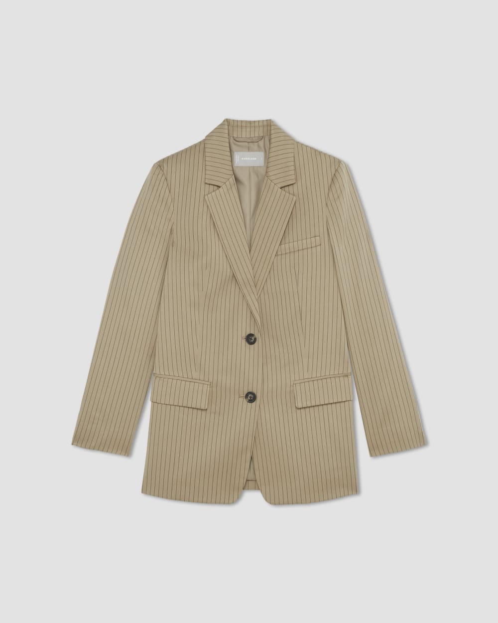 The Oversized Blazer in Buttersmooth in Cornstalk / Black — alternate view